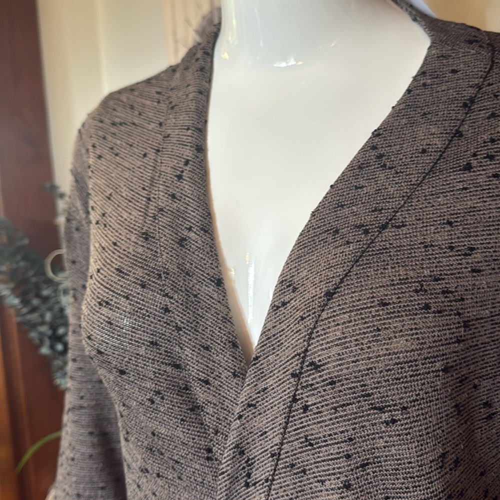 NWT northern reflections size small Women's gray/black Open-Front sheer cardigan